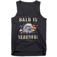 Bald Is Beautiful 4th Of July Independence Day America Eagle Tank Top