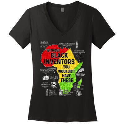 Black Inventors Black Excellence Black History Women's V-Neck T-Shirt