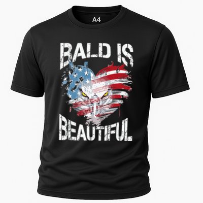 Bald Is Beautiful 4th Of July Independence Day America Eagle Performance Shirt