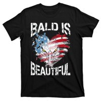 Bald Is Beautiful 4th Of July Independence Day America Eagle T-Shirt