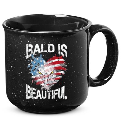 Bald Is Beautiful 4th Of July Independence Day America Eagle 15oz Campfire Ceramic Mug