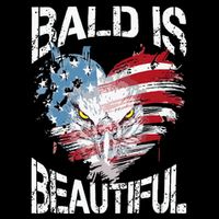 Bald Is Beautiful 4th Of July Independence Day America Eagle Drawstring Bag