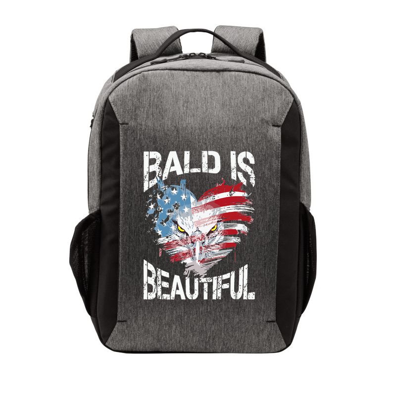 Bald Is Beautiful 4th Of July Independence Day America Eagle Vector Backpack
