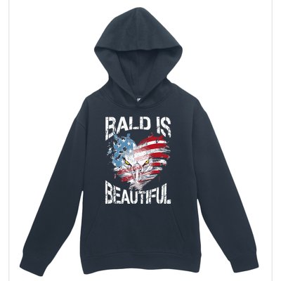 Bald Is Beautiful 4th Of July Independence Day America Eagle Urban Pullover Hoodie