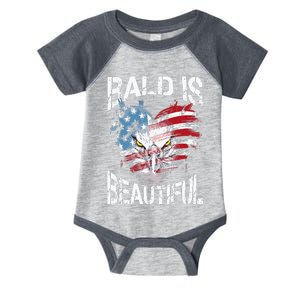 Bald Is Beautiful 4th Of July Independence Day America Eagle Infant Baby Jersey Bodysuit