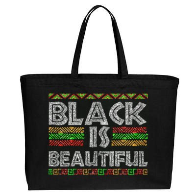 Black Is Beautiful Melanin Freedom Black History Meaningful Gift Cotton Canvas Jumbo Tote