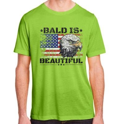 Bald Is Beautiful 4th Of July Independence Day America Eagle Adult ChromaSoft Performance T-Shirt