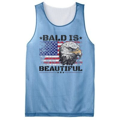 Bald Is Beautiful 4th Of July Independence Day America Eagle Mesh Reversible Basketball Jersey Tank