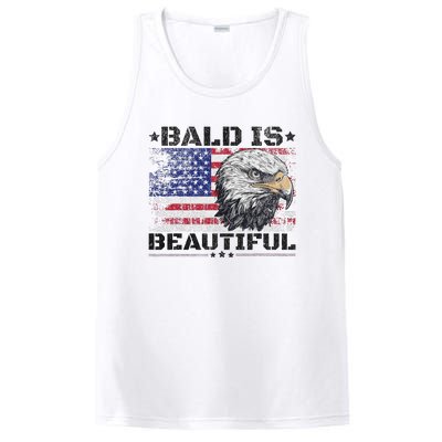 Bald Is Beautiful 4th Of July Independence Day America Eagle PosiCharge Competitor Tank