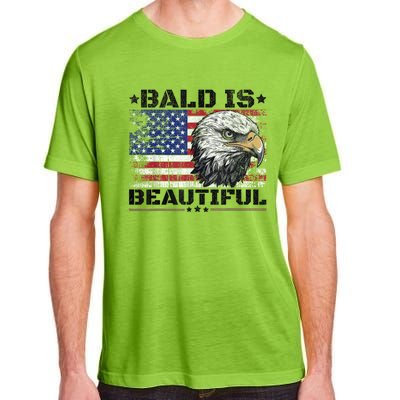 Bald Is Beautiful 4th Of July Independence Day America Eagle Adult ChromaSoft Performance T-Shirt