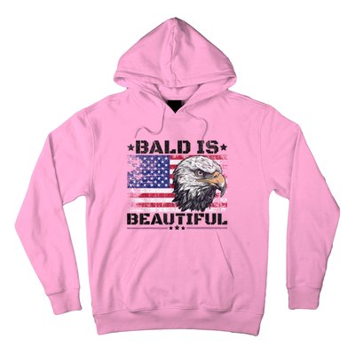 Bald Is Beautiful 4th Of July Independence Day America Eagle Hoodie