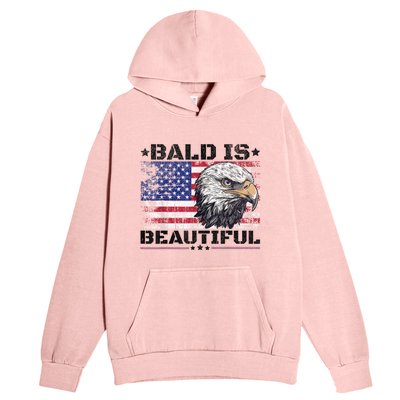 Bald Is Beautiful 4th Of July Independence Day America Eagle Urban Pullover Hoodie