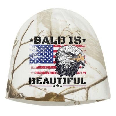 Bald Is Beautiful 4th Of July Independence Day America Eagle Kati - Camo Knit Beanie