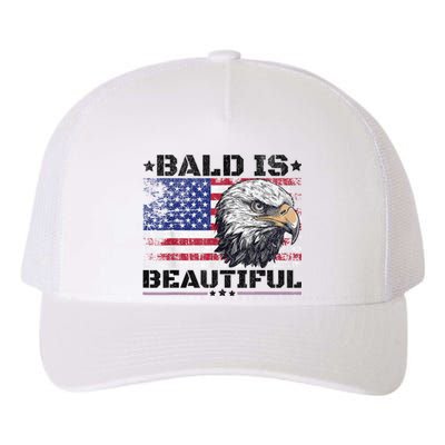 Bald Is Beautiful 4th Of July Independence Day America Eagle Yupoong Adult 5-Panel Trucker Hat