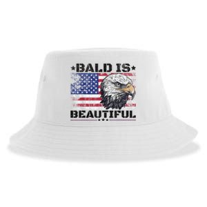 Bald Is Beautiful 4th Of July Independence Day America Eagle Sustainable Bucket Hat