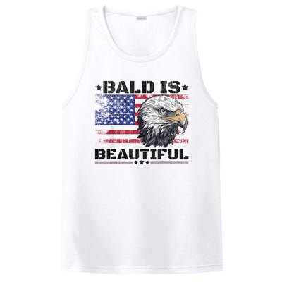 Bald Is Beautiful 4th Of July Independence Day America Eagle PosiCharge Competitor Tank