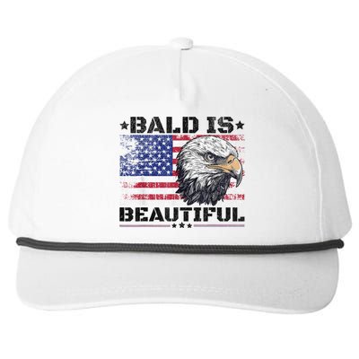 Bald Is Beautiful 4th Of July Independence Day America Eagle Snapback Five-Panel Rope Hat