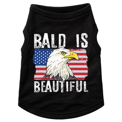 Bald Is Beautiful 4th Of July Independence Day Bald Eagle Doggie Tank