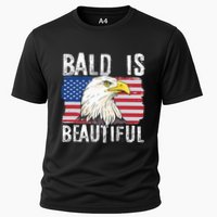 Bald Is Beautiful 4th Of July Independence Day Bald Eagle Cooling Performance Crew T-Shirt