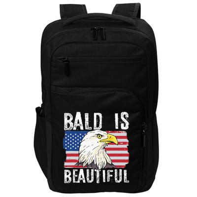 Bald Is Beautiful 4th Of July Independence Day Bald Eagle Impact Tech Backpack