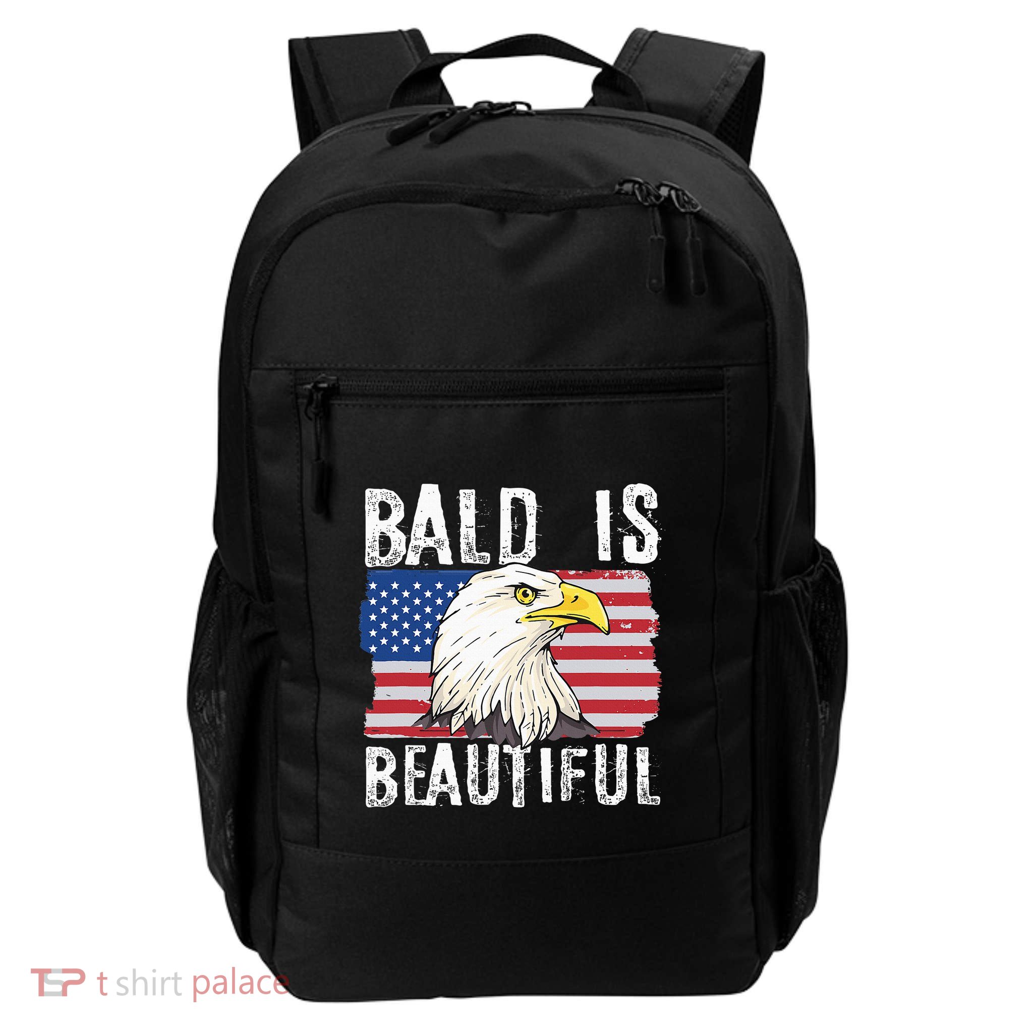 Bald Is Beautiful 4th Of July Independence Day Bald Eagle Backpack