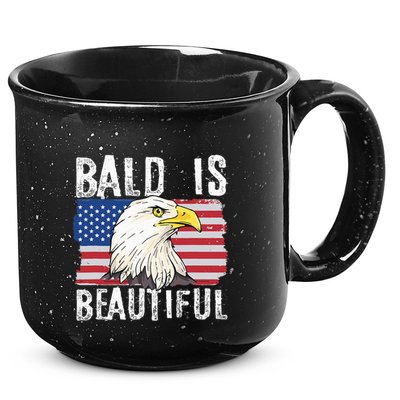 Bald Is Beautiful 4th Of July Independence Day Bald Eagle 15oz Campfire Ceramic Mug