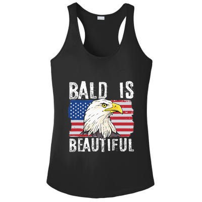 Bald Is Beautiful 4th Of July Independence Day Bald Eagle Ladies PosiCharge Competitor Racerback Tank