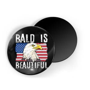 Bald Is Beautiful 4th Of July Independence Day Bald Eagle Magnet