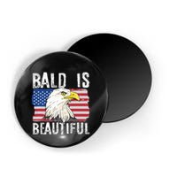 Bald Is Beautiful 4th Of July Independence Day Bald Eagle Magnet