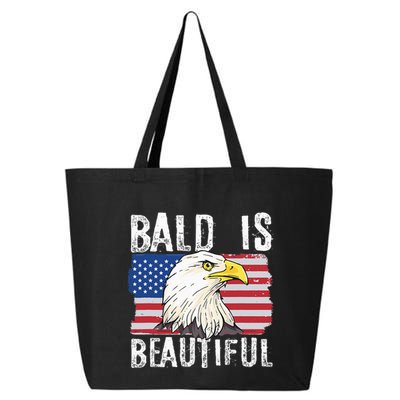 Bald Is Beautiful 4th Of July Independence Day Bald Eagle 25L Jumbo Tote
