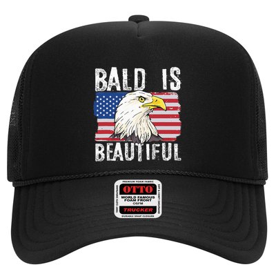 Bald Is Beautiful 4th Of July Independence Day Bald Eagle Trucker Hat