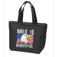 Bald Is Beautiful 4th Of July Independence Day Bald Eagle Zip Tote Bag