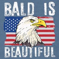 Bald Is Beautiful 4th Of July Independence Day Bald Eagle Garment-Dyed Sweatshirt