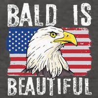 Bald Is Beautiful 4th Of July Independence Day Bald Eagle Vector Backpack