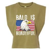 Bald Is Beautiful 4th Of July Independence Day Bald Eagle Garment-Dyed Women's Muscle Tee