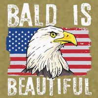 Bald Is Beautiful 4th Of July Independence Day Bald Eagle Garment-Dyed Women's Muscle Tee