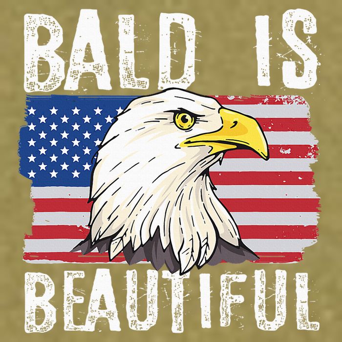 Bald Is Beautiful 4th Of July Independence Day Bald Eagle Garment-Dyed Women's Muscle Tee