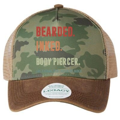 Bearded Inked Body Piercer Badass Body Piercing Artist Gift Great Gift Legacy Tie Dye Trucker Hat