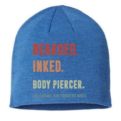 Bearded Inked Body Piercer Badass Body Piercing Artist Gift Great Gift Sustainable Beanie