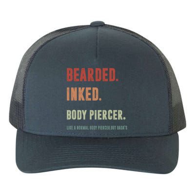 Bearded Inked Body Piercer Badass Body Piercing Artist Gift Great Gift Yupoong Adult 5-Panel Trucker Hat