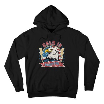 Bald Is Beautiful 4th Of July Independence Day Hoodie