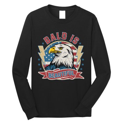 Bald Is Beautiful 4th Of July Independence Day Long Sleeve Shirt