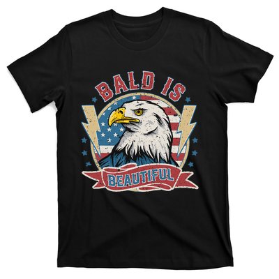 Bald Is Beautiful 4th Of July Independence Day T-Shirt