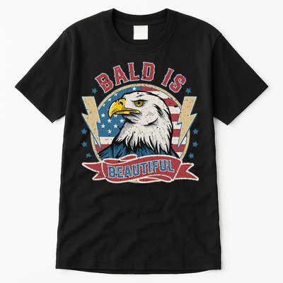 Bald Is Beautiful 4th Of July Independence Day Tall T-Shirt