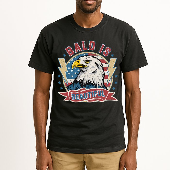 Bald Is Beautiful 4th Of July Independence Day Tall T-Shirt