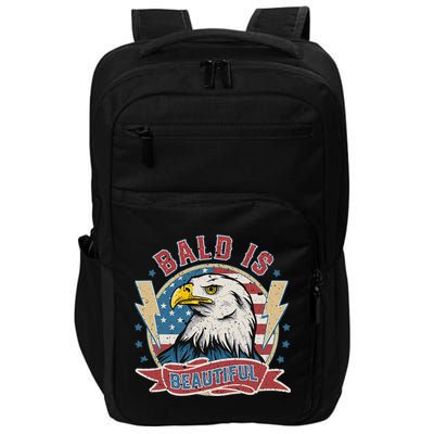 Bald Is Beautiful 4th Of July Independence Day Impact Tech Backpack