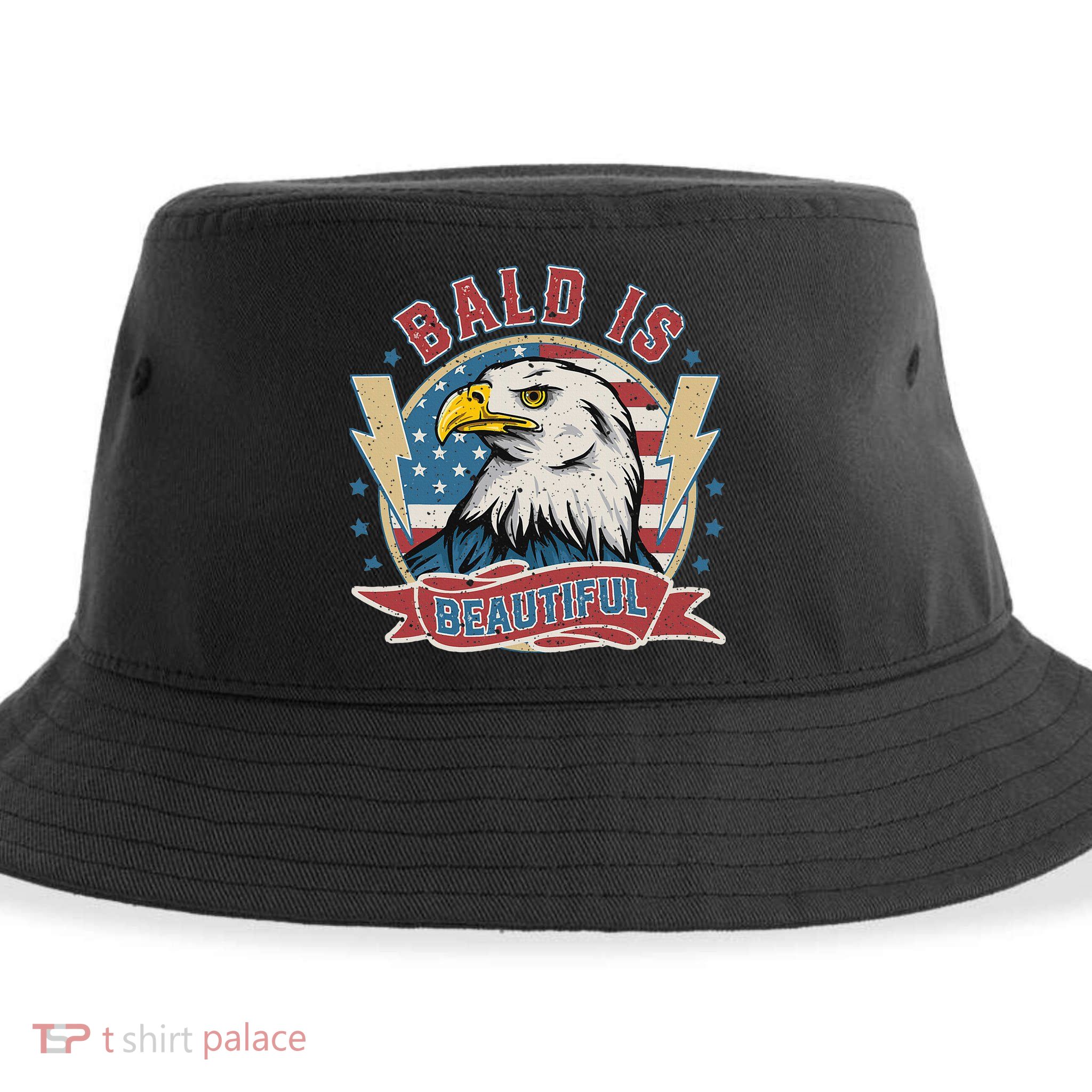 Bald Is Beautiful 4th Of July Independence Day Sustainable Bucket Hat