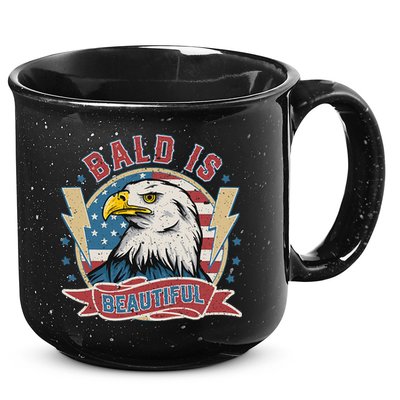 Bald Is Beautiful 4th Of July Independence Day 15oz Campfire Ceramic Mug