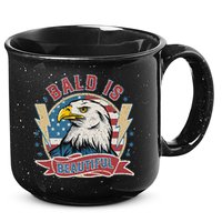 Bald Is Beautiful 4th Of July Independence Day 15oz Campfire Ceramic Mug