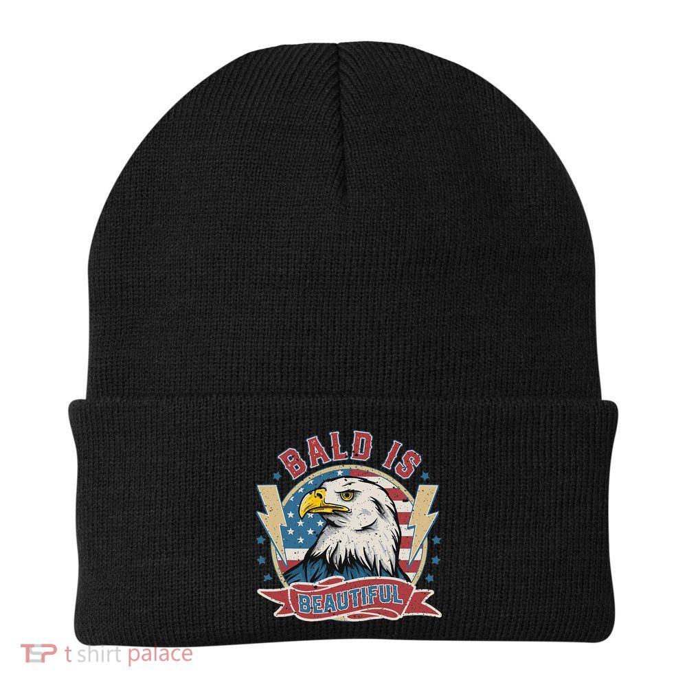 Bald Is Beautiful 4th Of July Independence Day Beanie